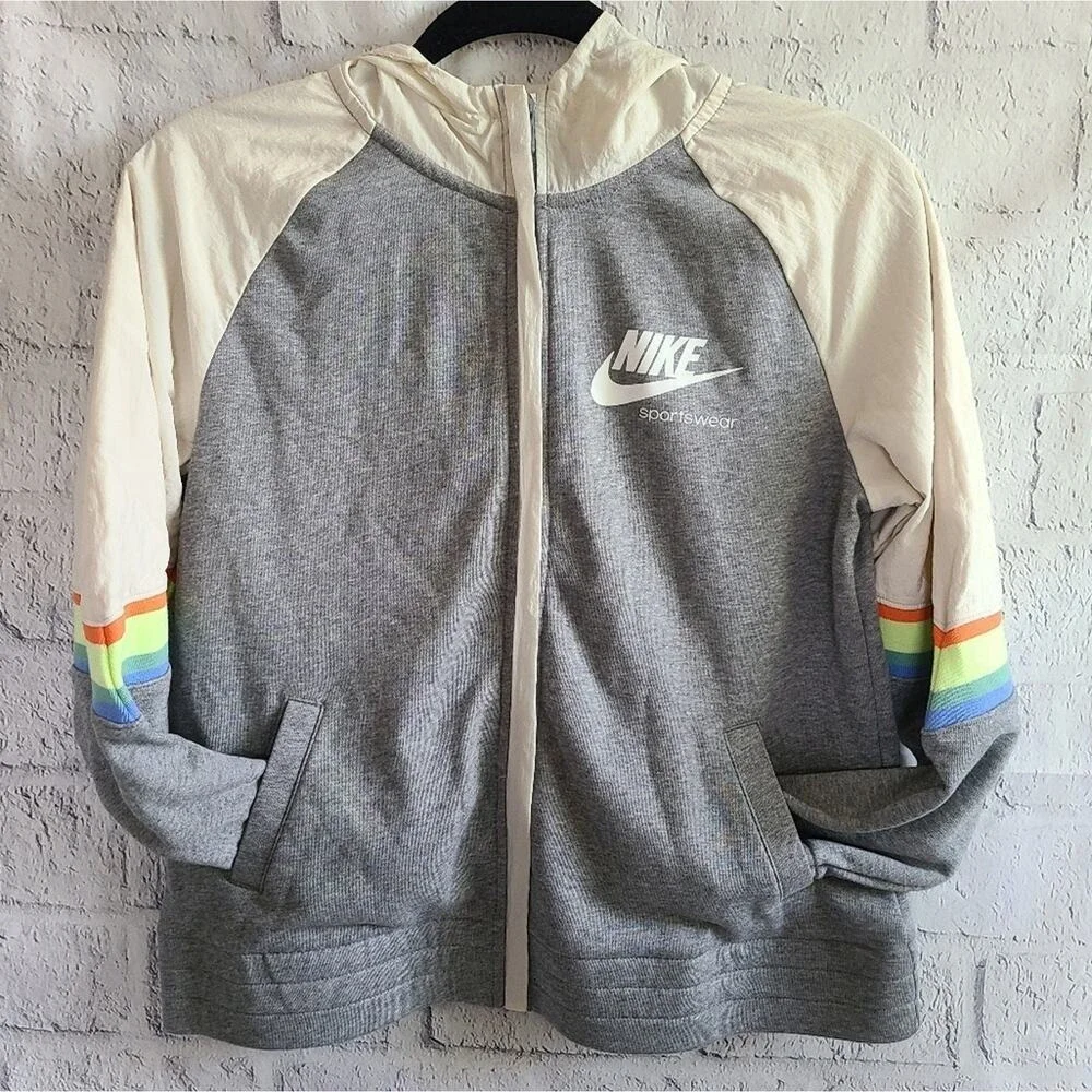 Nike Sportswear Heritage Full Zip Hooded Jacket Kids Size XL